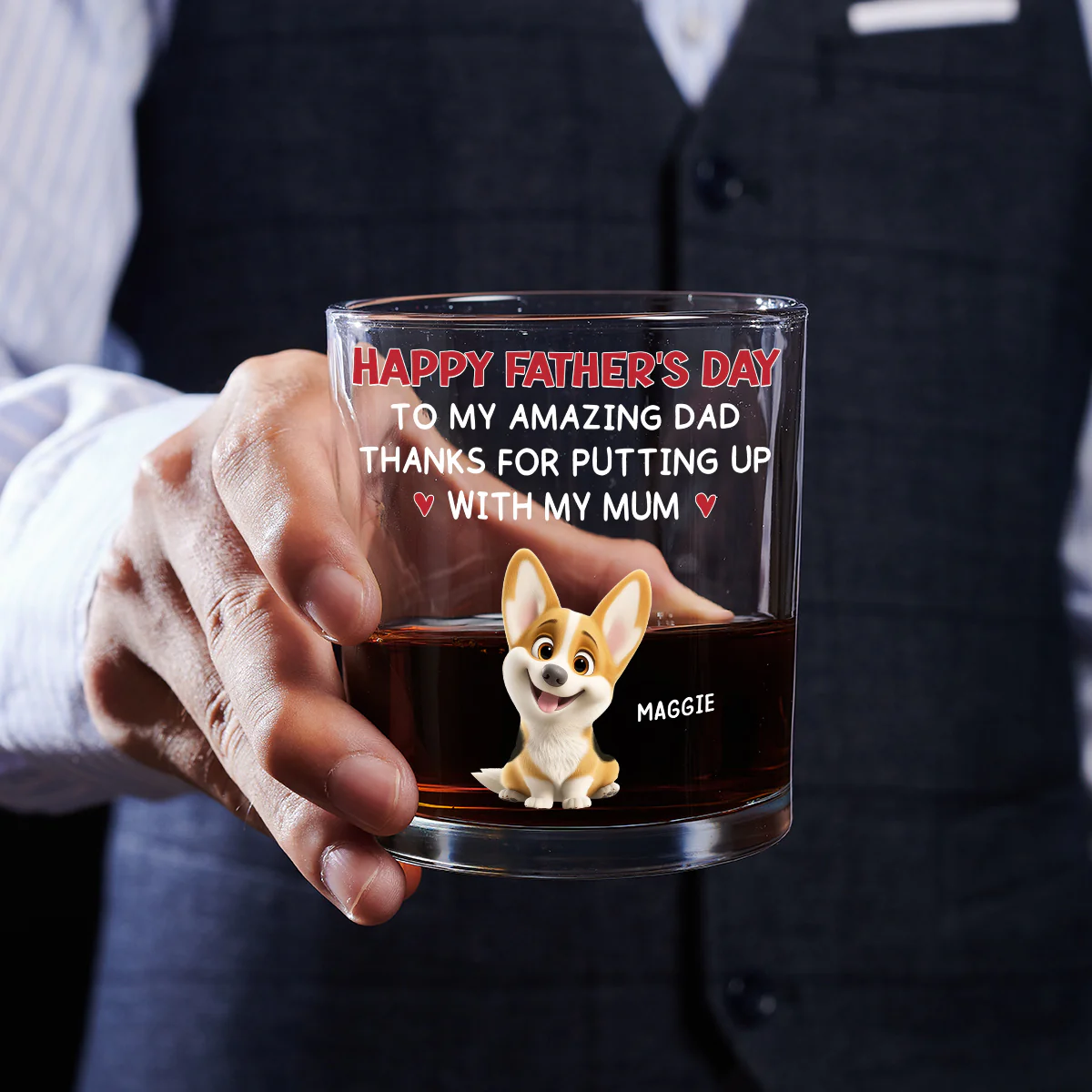 Putting Up With - Personalized Custom Whiskey Glass - Image 5