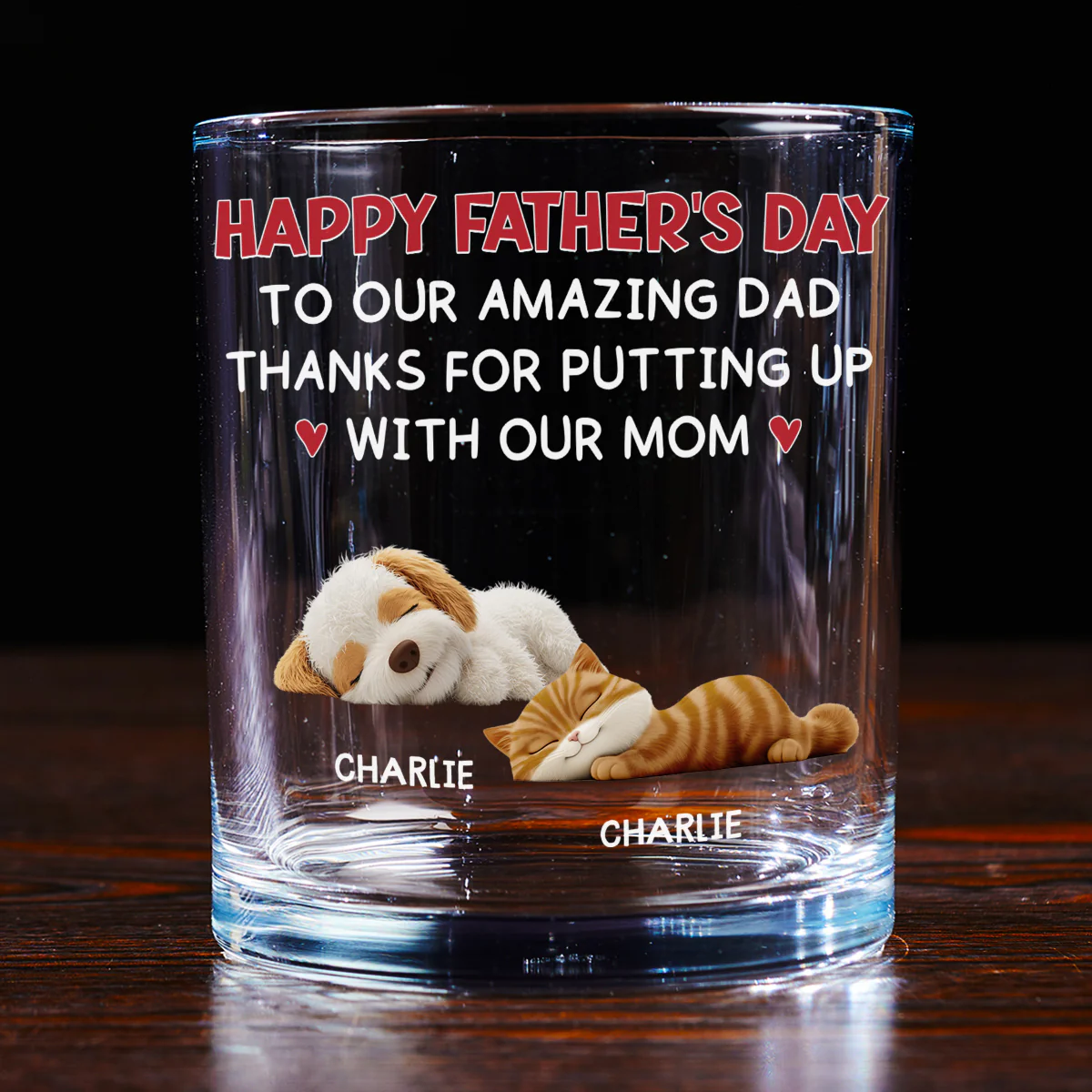 Putting Up With Pet Mom Mum - Personalized Custom Whiskey Glass - Image 3