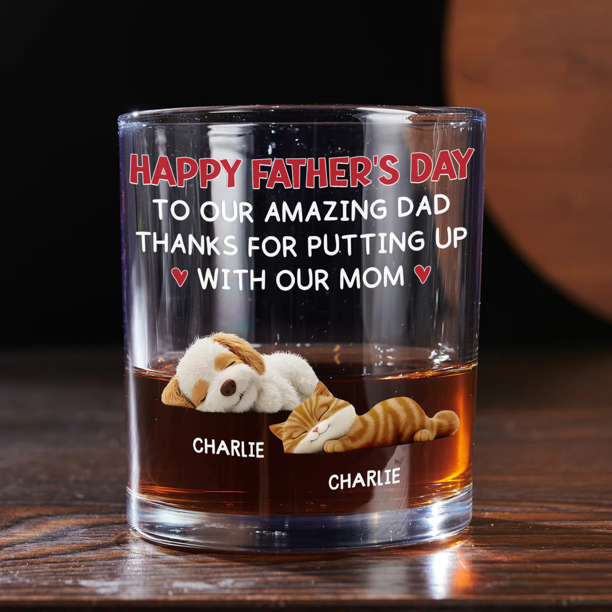 Putting Up With Pet Mom Mum - Personalized Custom Whiskey Glass - Image 4