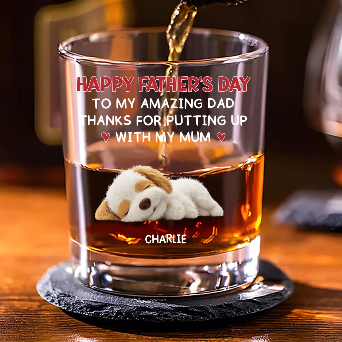 Putting Up With Pet Mom Mum - Personalized Custom Whiskey Glass - Image 5