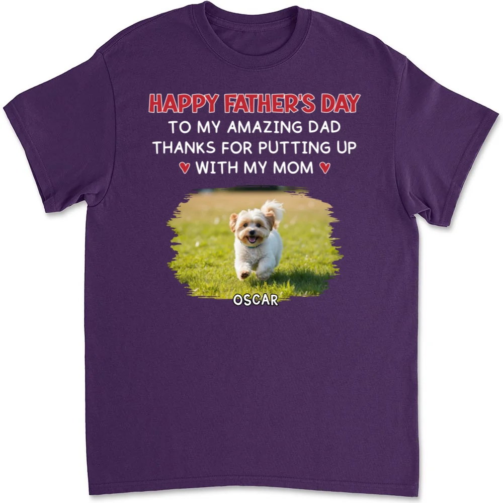 Putting Up With Photo - Personalized Custom Unisex T-Shirt - Image 3