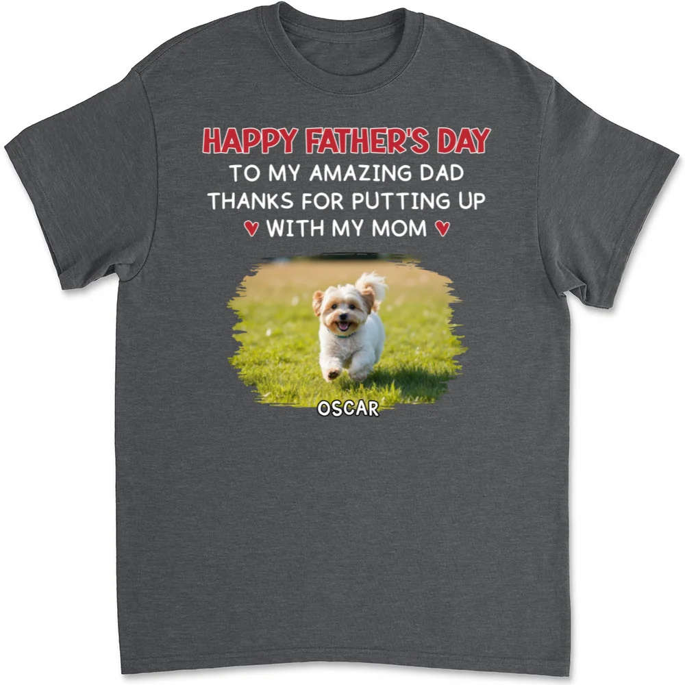 Putting Up With Photo - Personalized Custom Unisex T-Shirt - Image 6