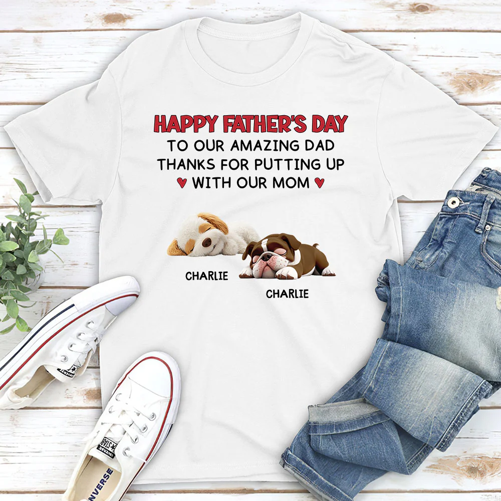 Putting Up With Version 3 - Personalized Custom Unisex T-Shirt - Image 2