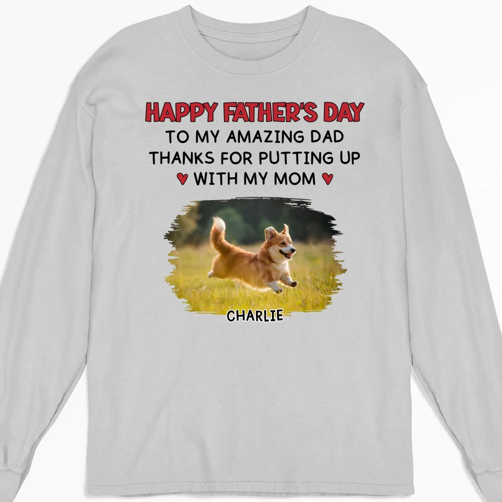 Putting Up With Version Photo 3 - Personalized Custom Long Sleeve T-shirt - Image 2