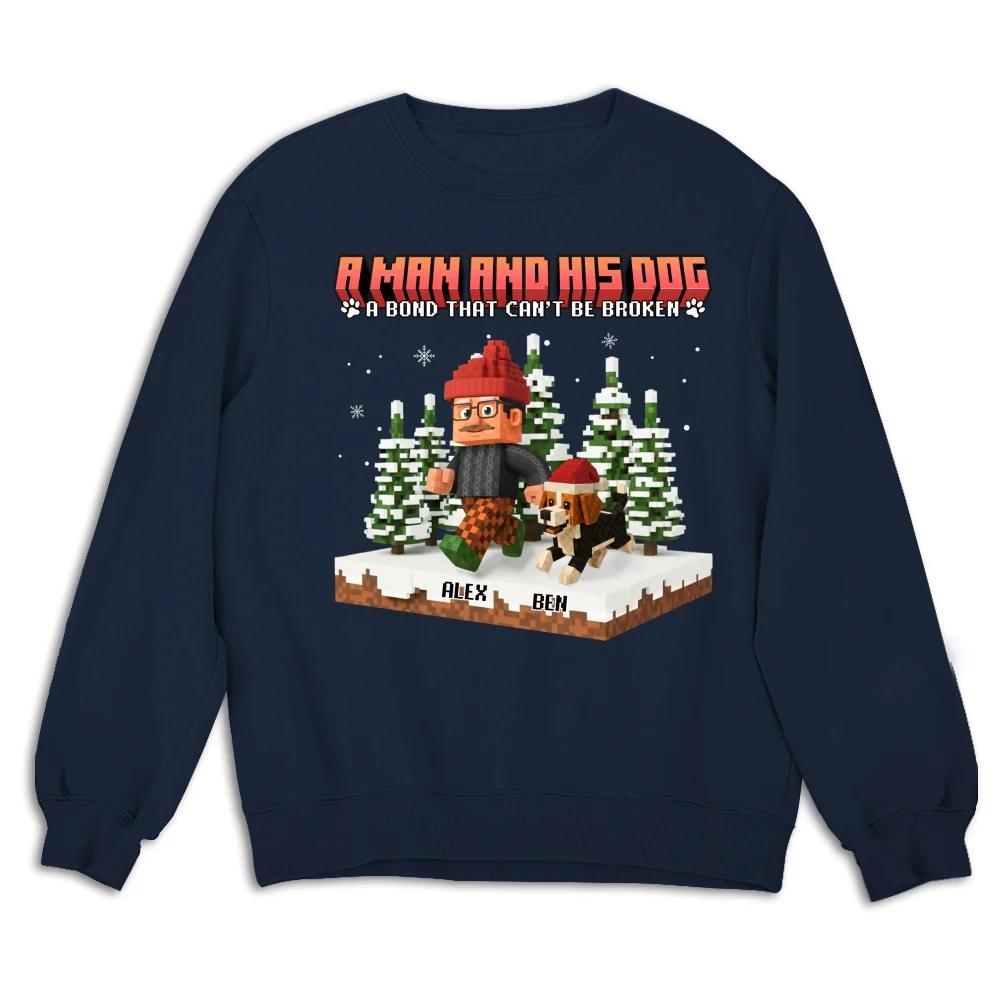 Puzzle Dog Cartoon - Personalized Custom Sweatshirt - Image 4