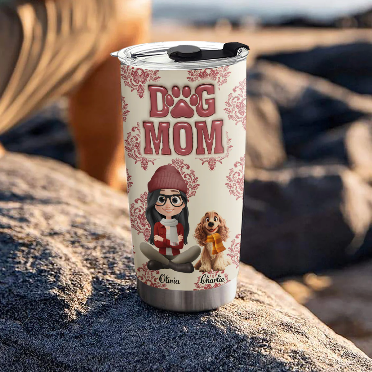 Queen Of Dogs - Personalized Custom 3D Inflated Effect Tumbler - Image 4