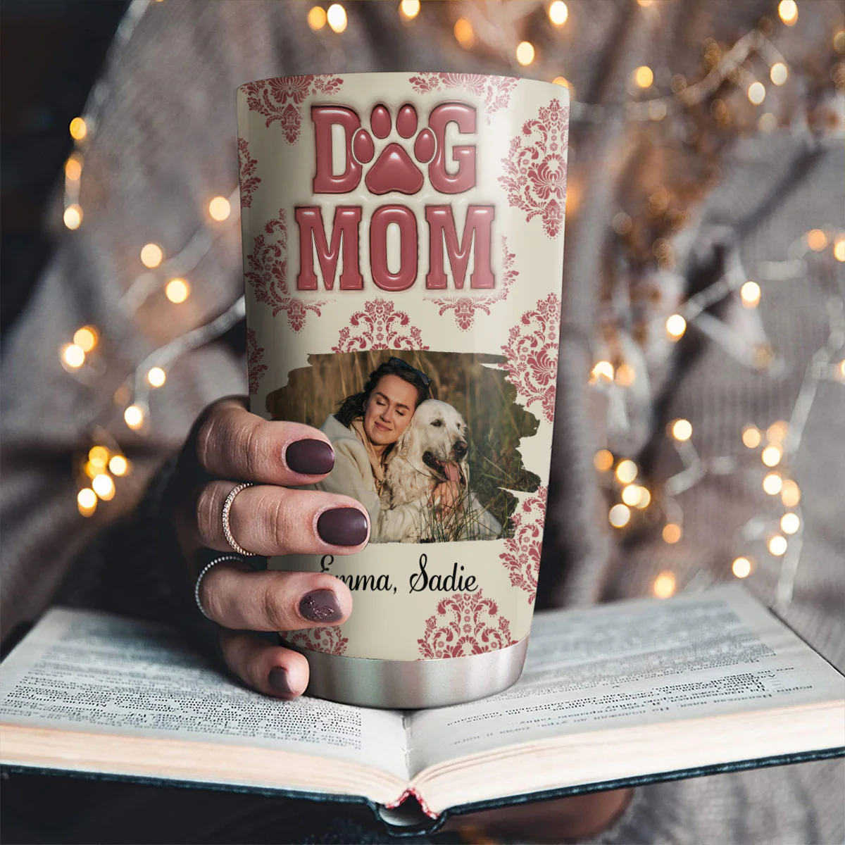 Queen Of Dogs Photo - Personalized Custom 3D Inflated Effect Tumbler - Image 2
