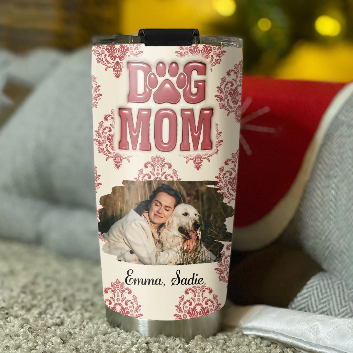Queen Of Dogs Photo - Personalized Custom 3D Inflated Effect Tumbler - Image 5