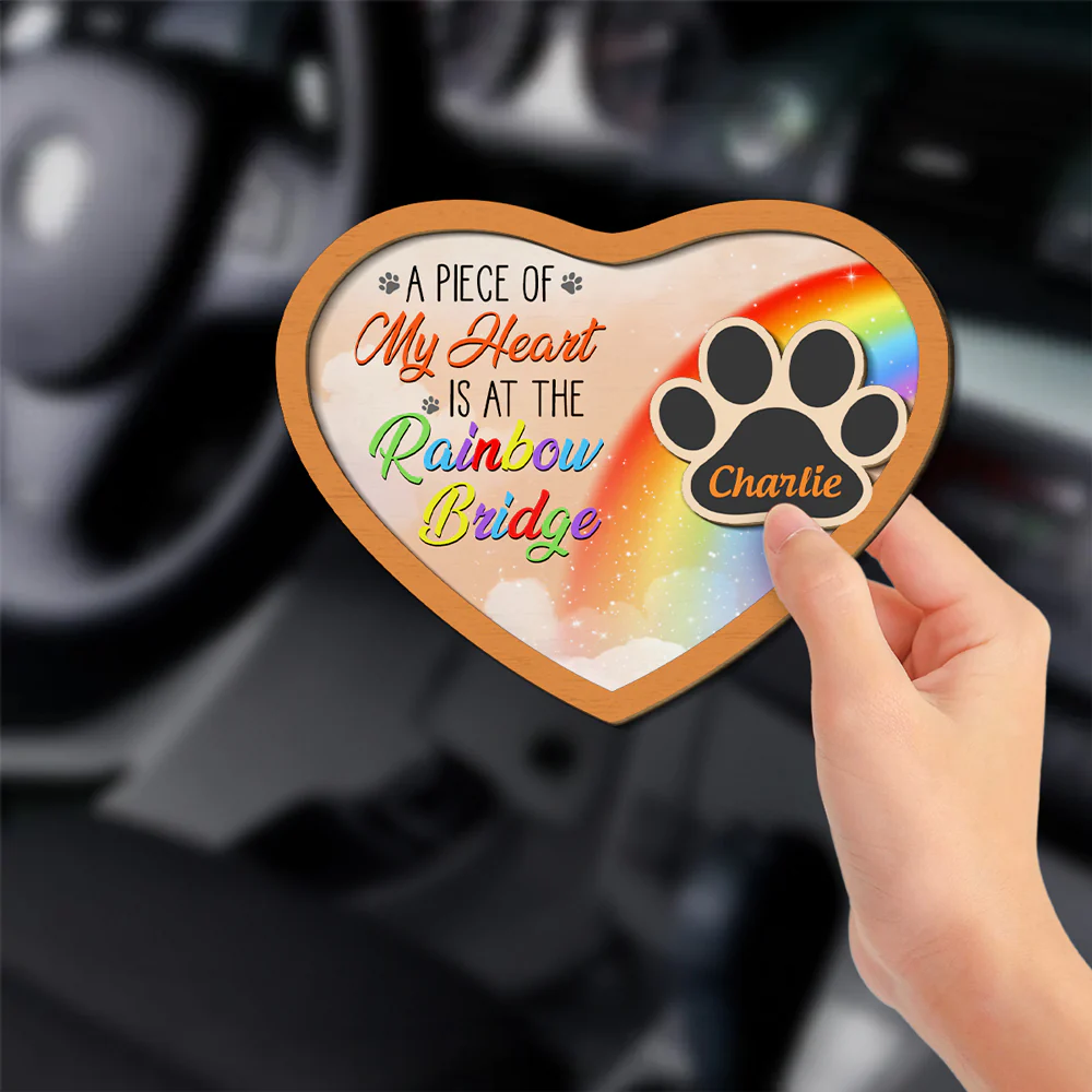 Rainbow Bridge - Personalized Custom Car Visor Clip - Image 2