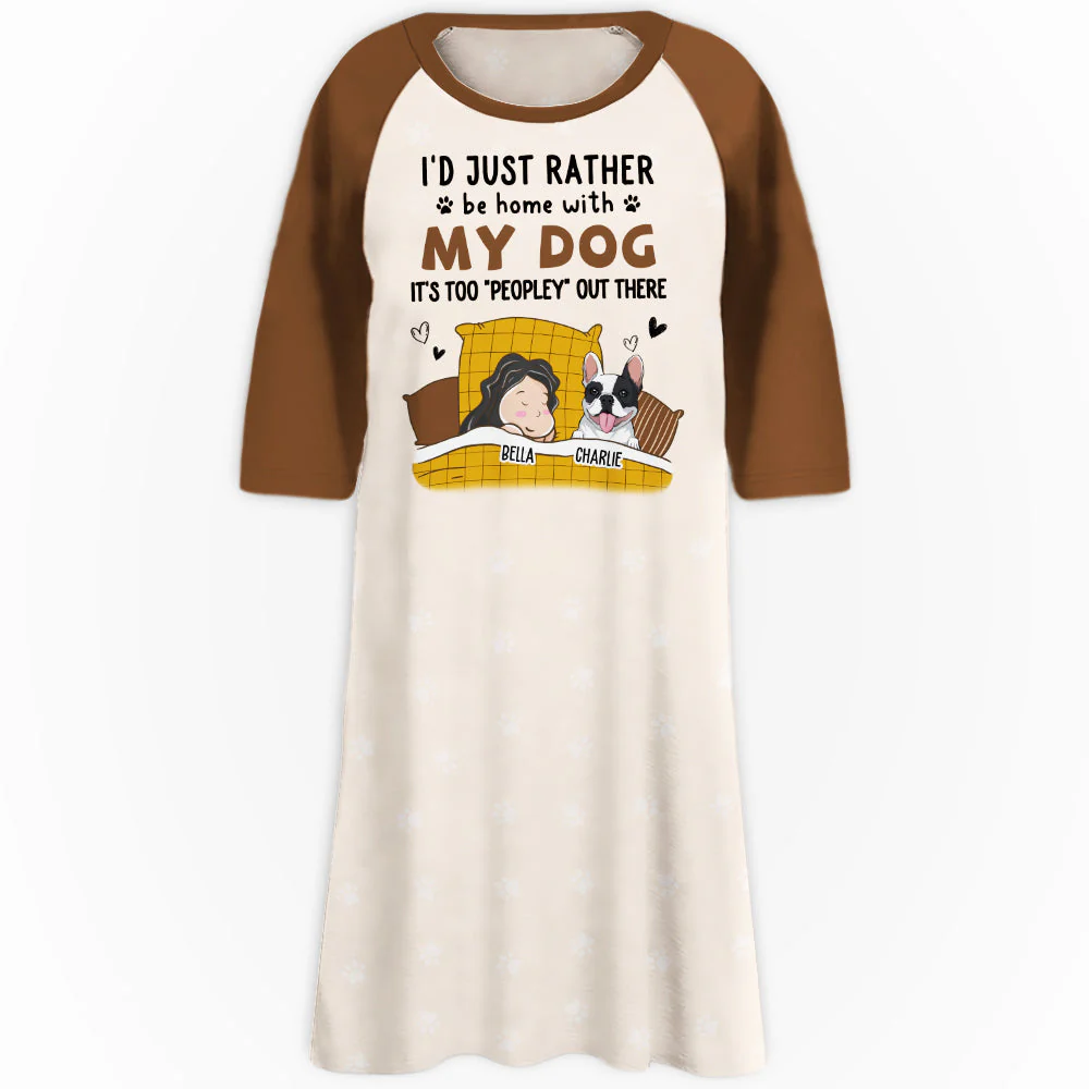 Rather Be Home 2 - Personalized Custom 3/4 Sleeve Dress - Image 2
