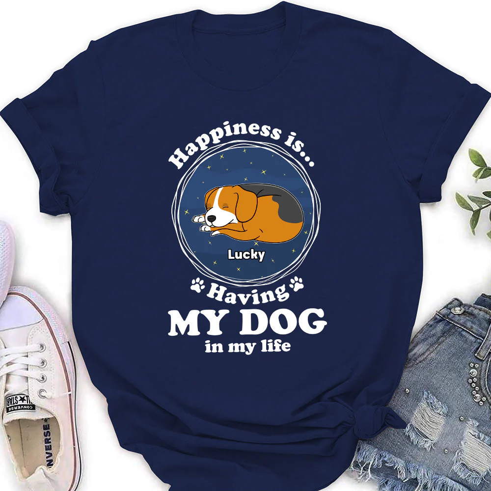 Real Happiness Is - Personalized Custom Women's T-shirt - Image 5