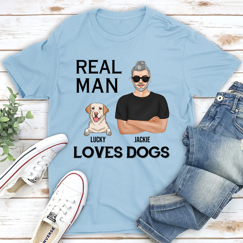 Real Man - Personalized Custom Unisex T-shirt - Image 4