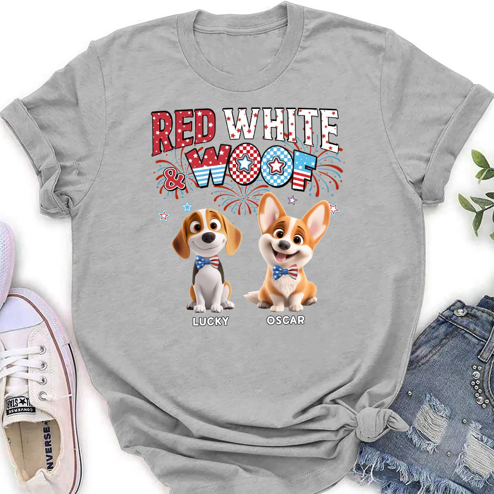 Red White You - Personalized Custom Women T-Shirt - Image 2