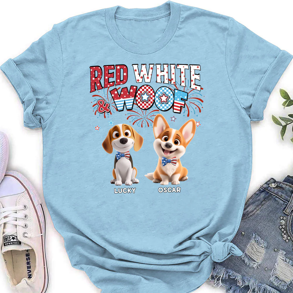 Red White You - Personalized Custom Women T-Shirt - Image 3