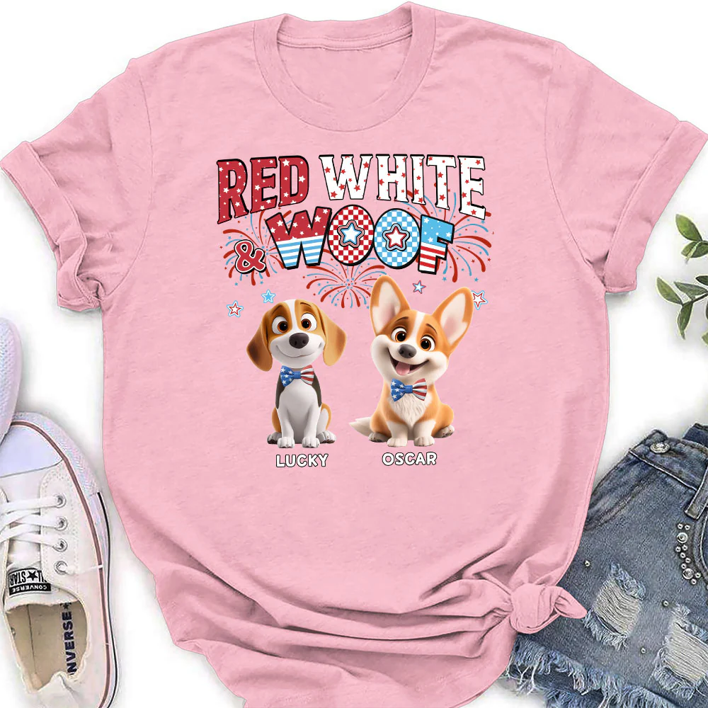 Red White You - Personalized Custom Women T-Shirt - Image 4
