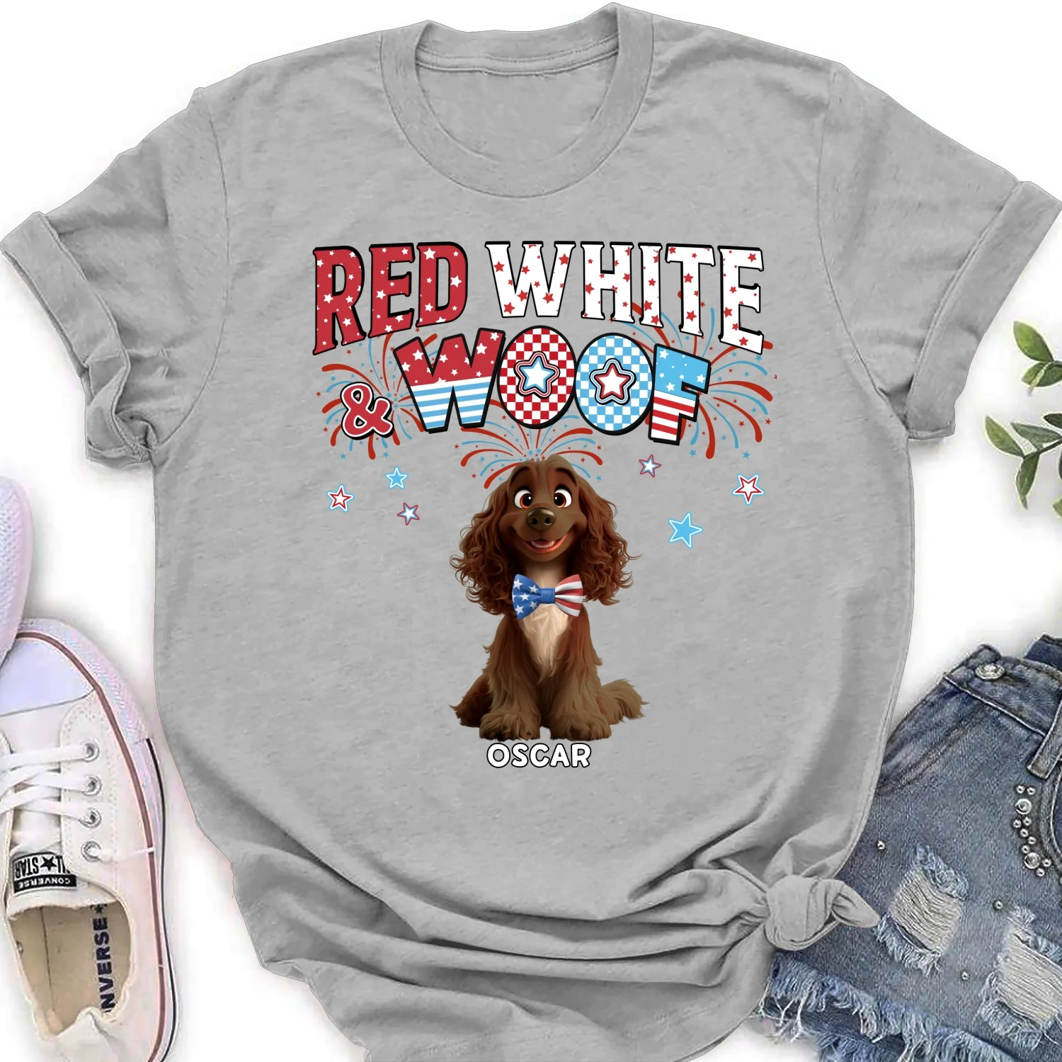Red White You - Personalized Custom Women T-Shirt - Image 6