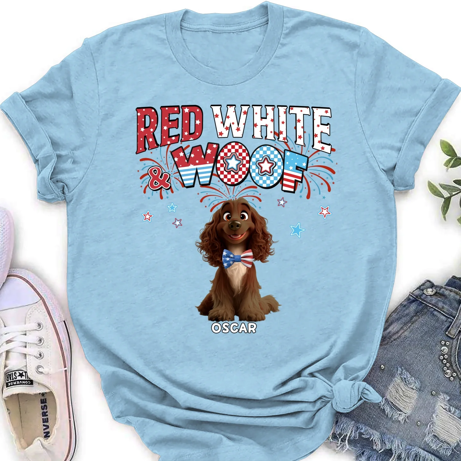 Red White You - Personalized Custom Women T-Shirt - Image 8