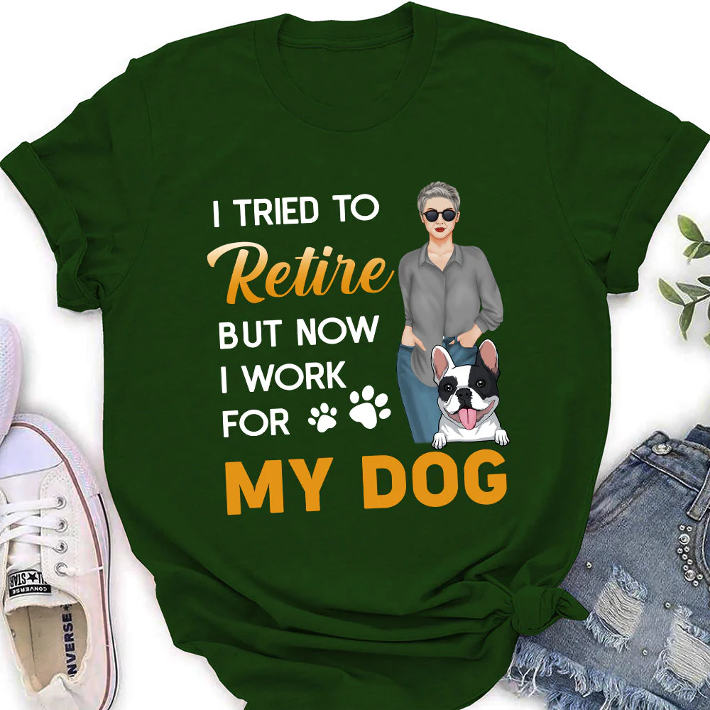Retired Woman - Personalized Custom Women's T-shirt - Image 5