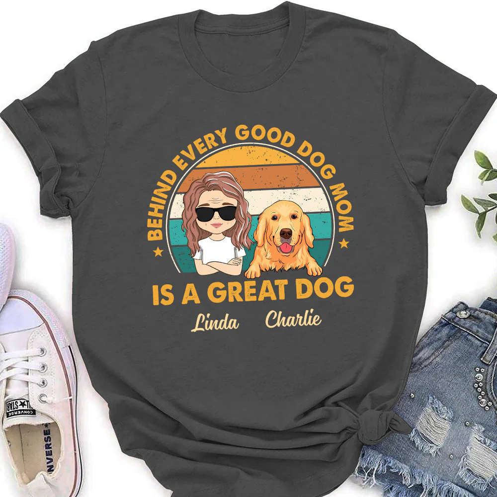 Retro Amazing Mom - Personalized Custom Women's T-shirt - Image 3