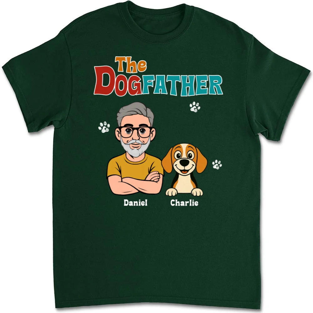 Retro Dog Father - Personalized Custom Unisex T-shirt - Image 8