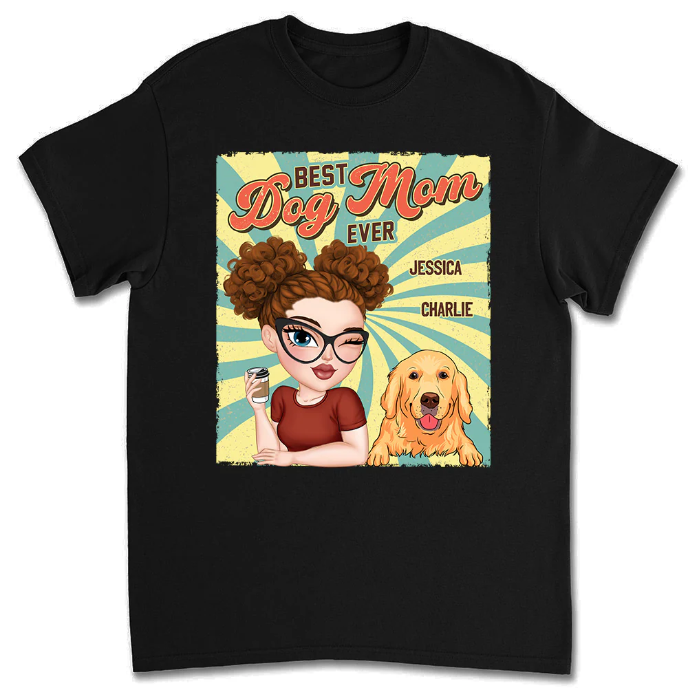 Retro Funny Dog Shirt - Personalized Custom Unisex T-shirt