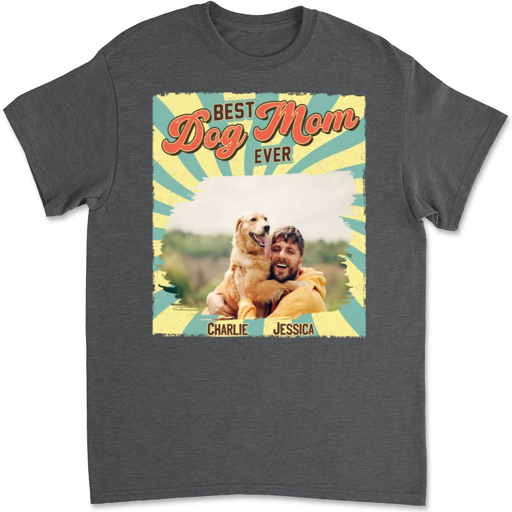 Retro Funny Dog Shirt Photo - Personalized Custom Unisex T-shirt - Image 6