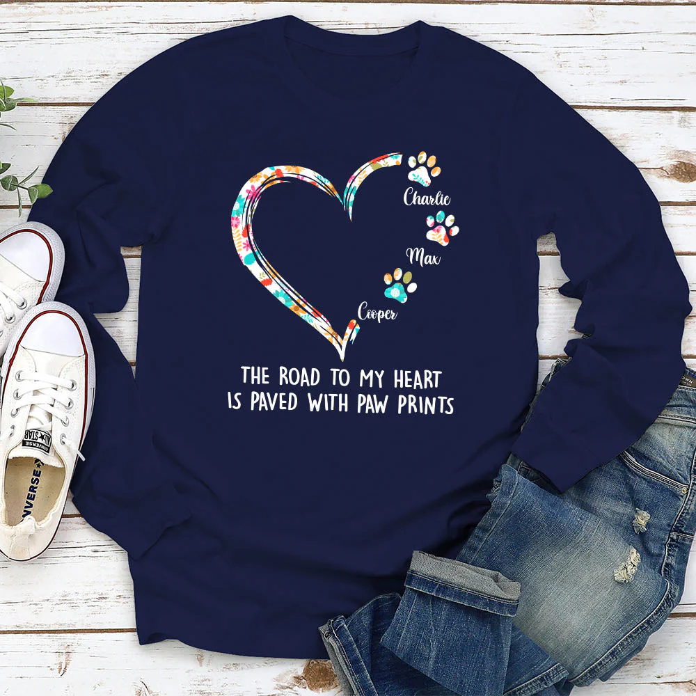 Road To Heart 2 - Personalized Custom Long Sleeve T-shirt - Image 3