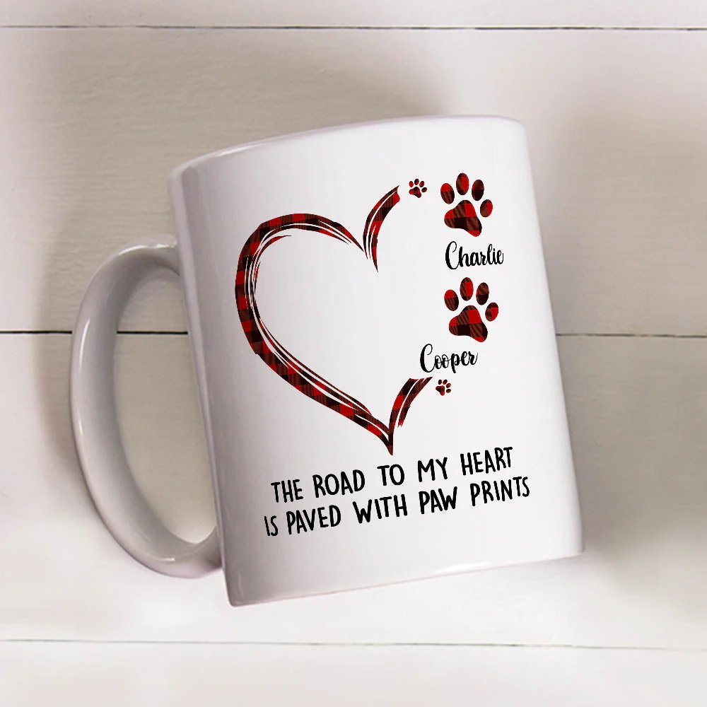 Road To Heart Pattern - Personalized Custom Coffee Mug - Image 2