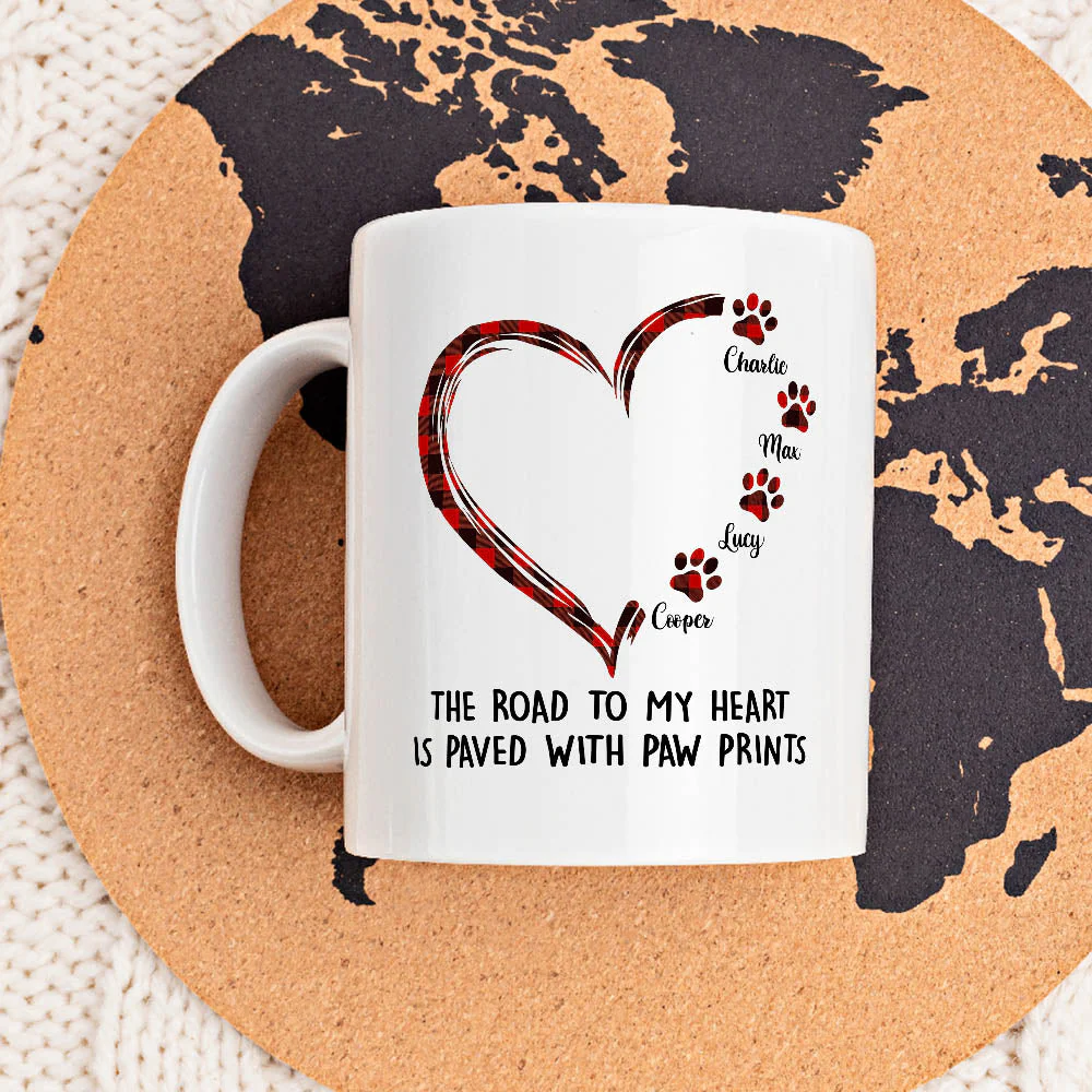 Road To Heart Pattern - Personalized Custom Coffee Mug - Image 5