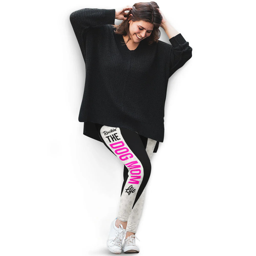 Rockin Dog Mom - High-Waisted Leggings - Image 2