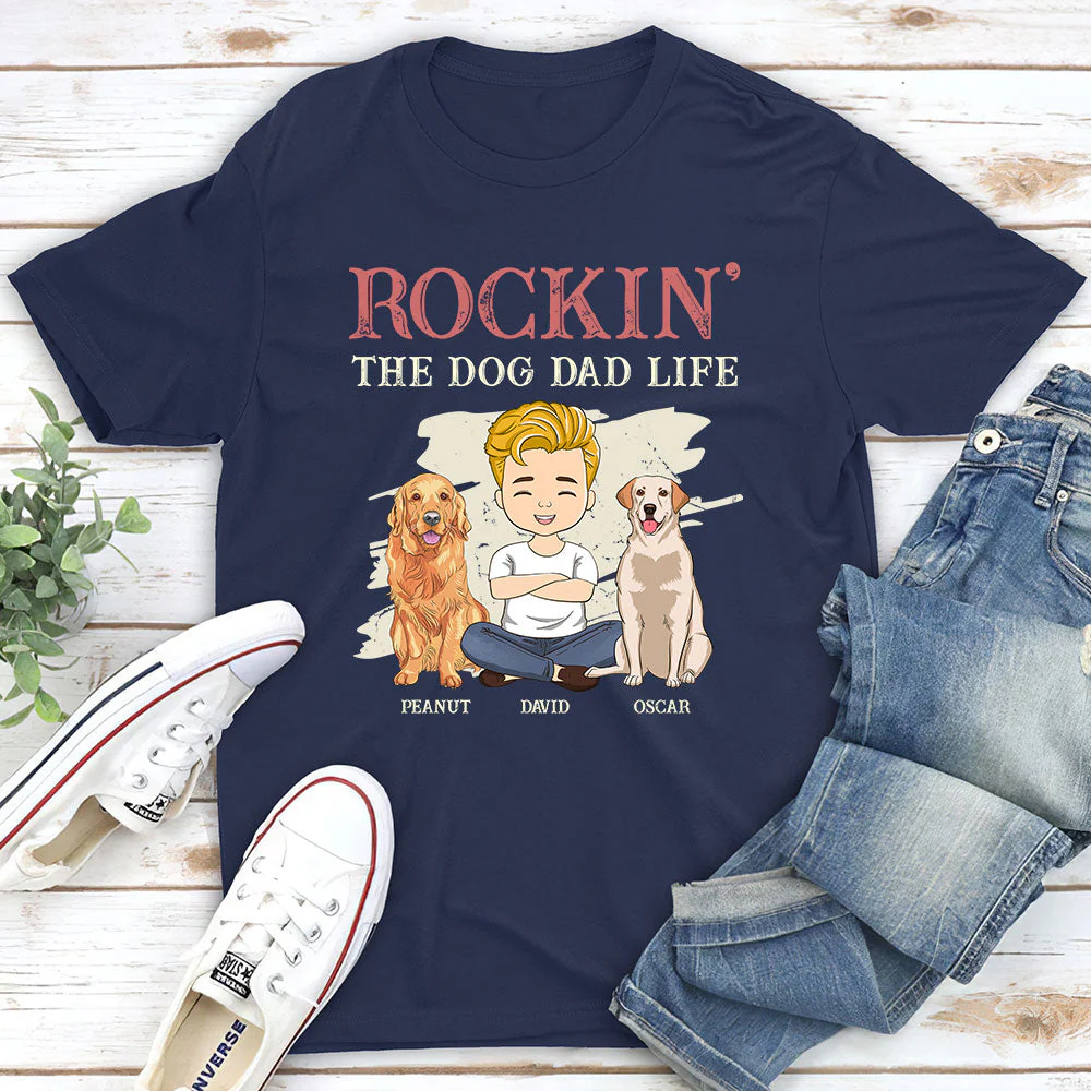 Rockin Dog Mom - Personalized Custom Unisex T-shirt - Image 2
