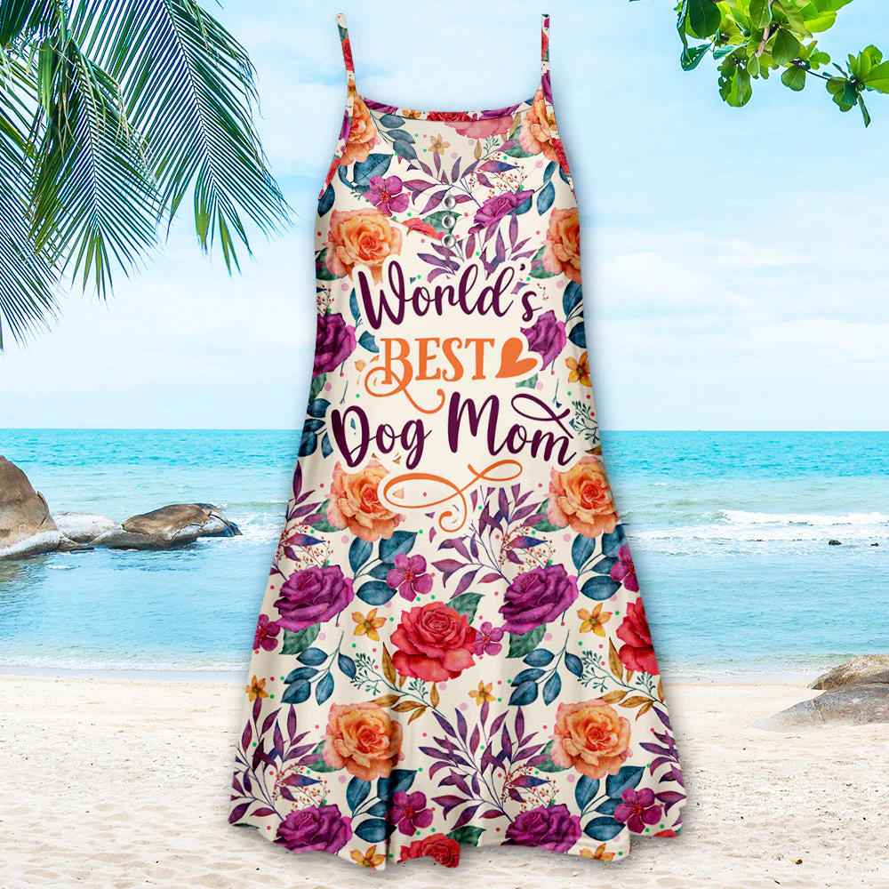 Roses Pattern World 2 - Strap Dress - Image 4