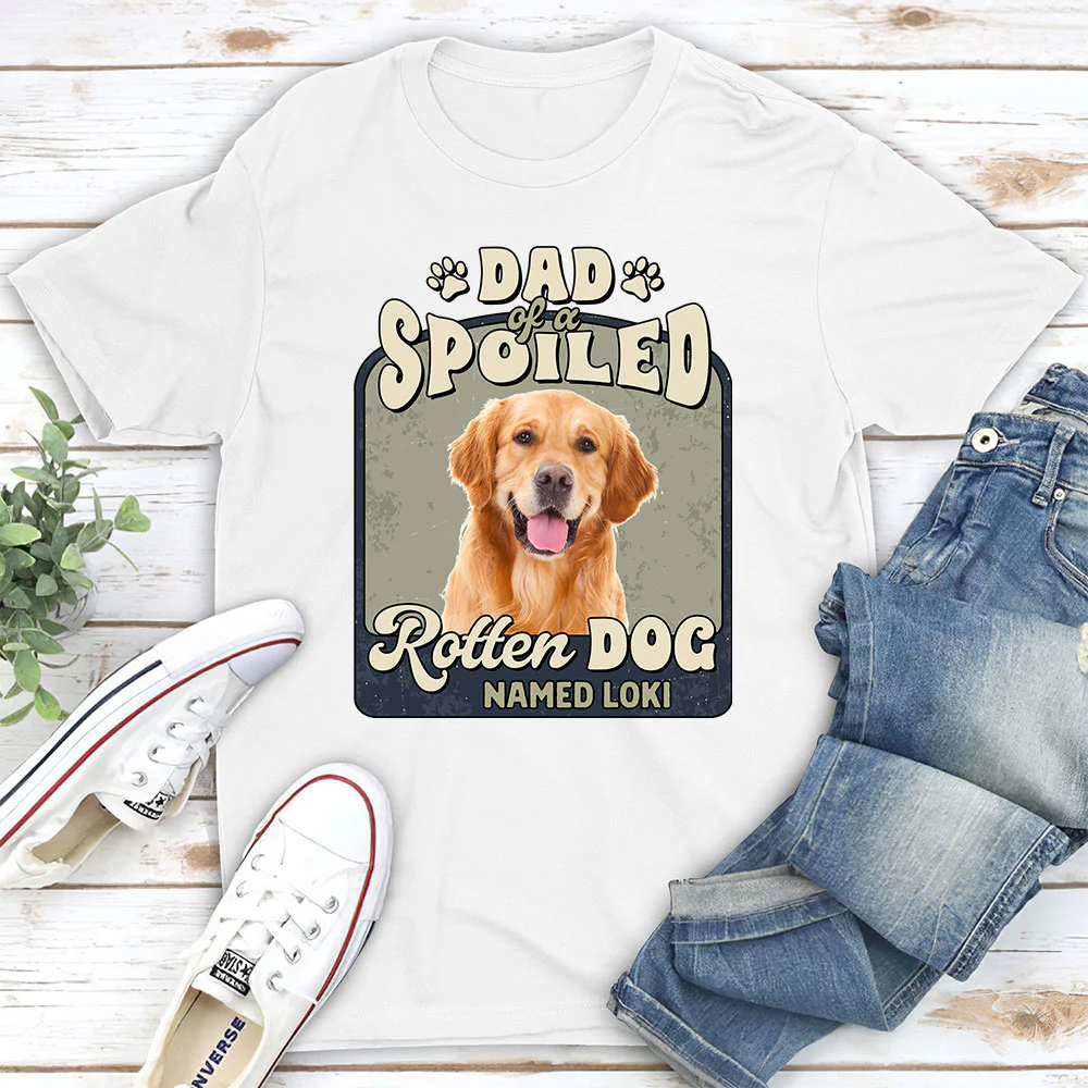 Rotten Dog Named Photo - Personalized Custom Unisex T-Shirt - Image 4