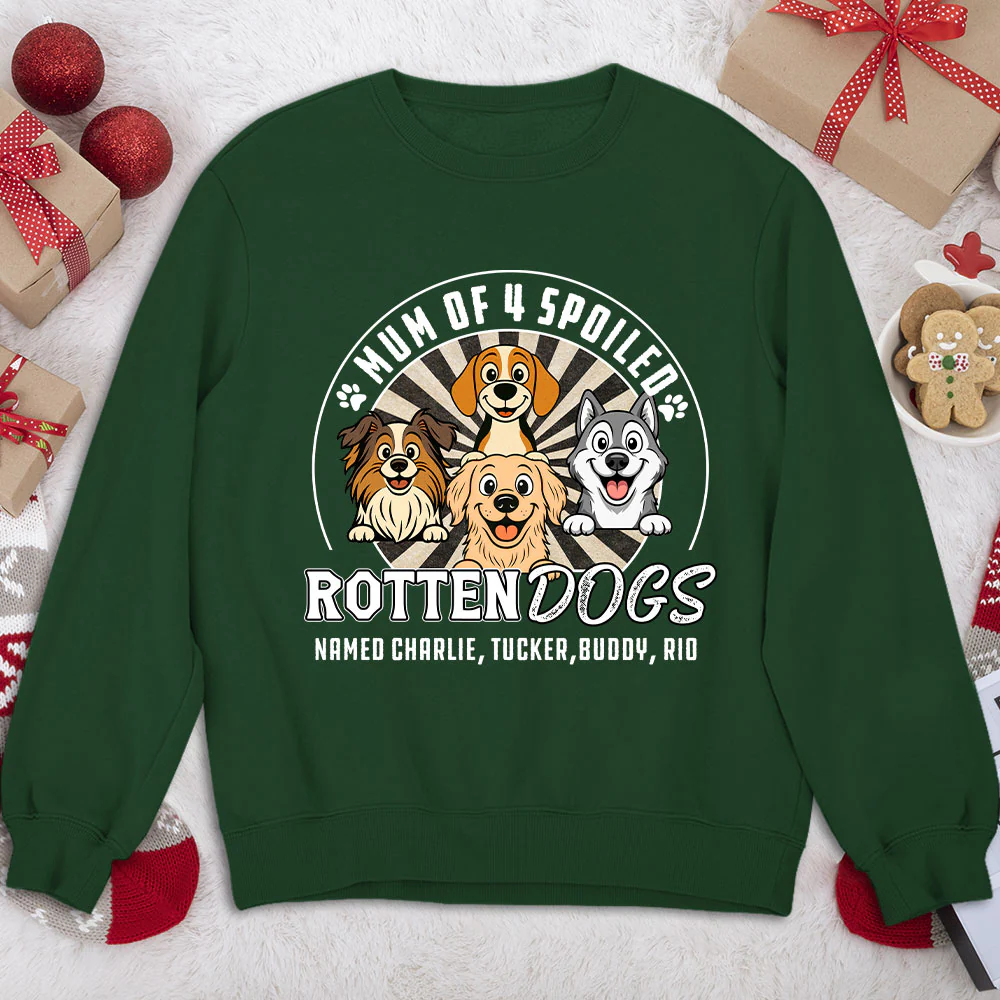 Rotten Dog Of Mom Retro - Personalized Custom Sweatshirt - Image 5