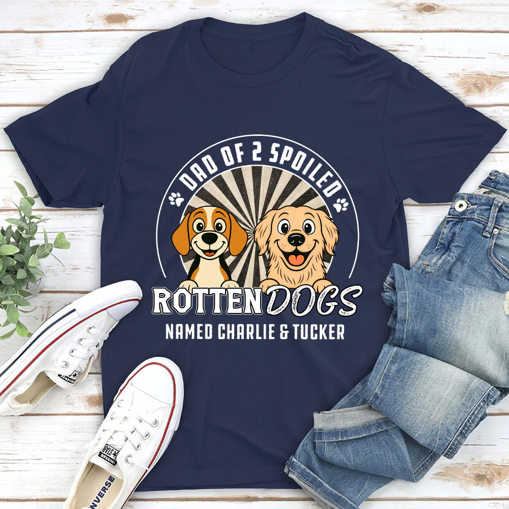 Rotten Dog Of Mom Retro - Personalized Custom Unisex T-Shirt - Image 2