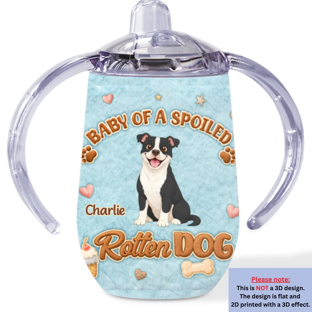 Rotten Dogs - Personalized Custom 3D Effect Sippy Cup With Handles - Image 7