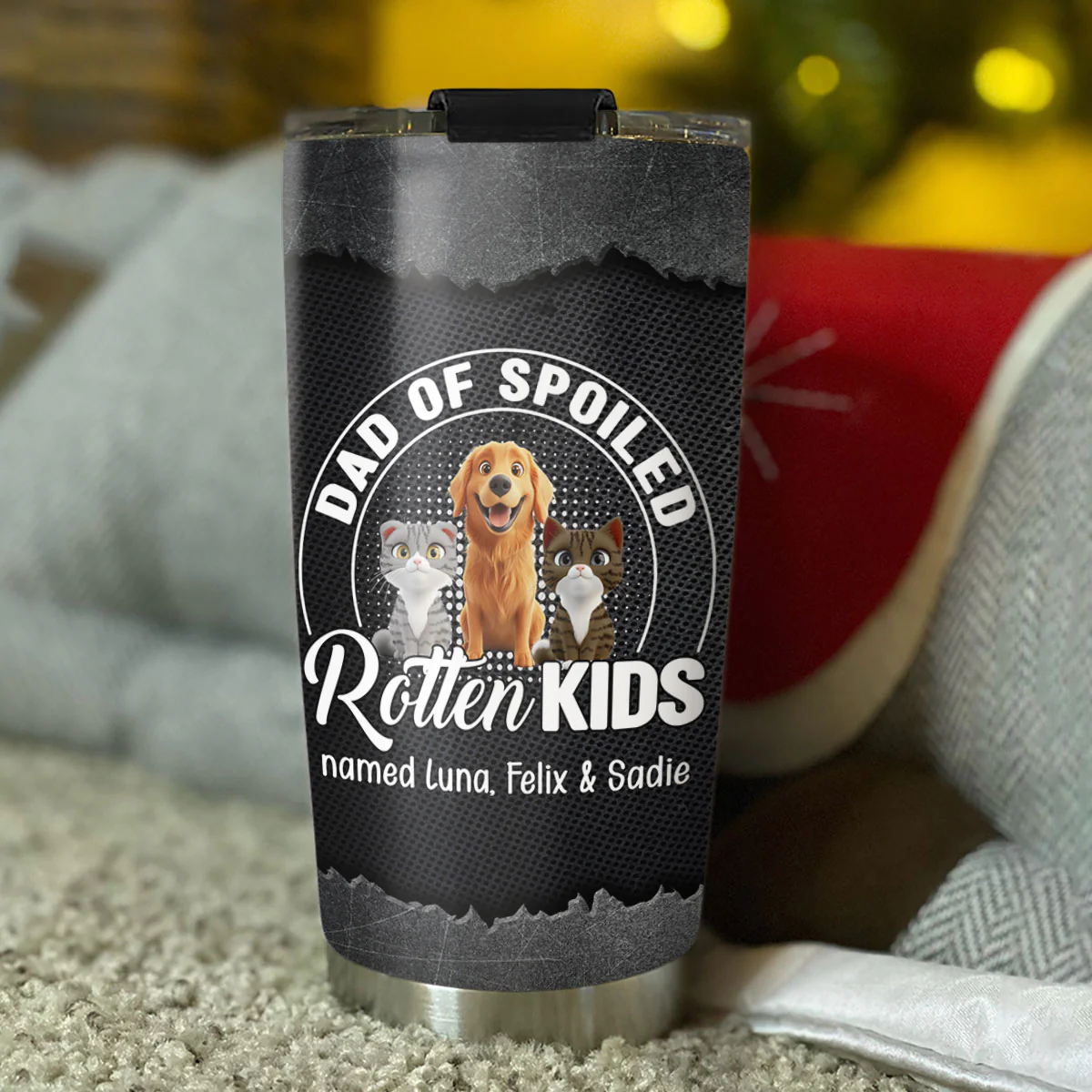 Rotten Pet Cartoon - Personalized Custom Tumbler - Image 3