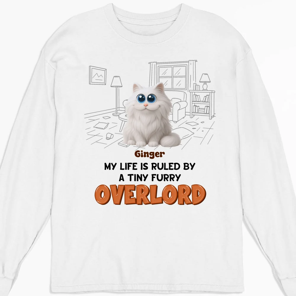 Ruled By Chunky Funny Cats - Personalized Custom Long Sleeve T-shirt - Image 4