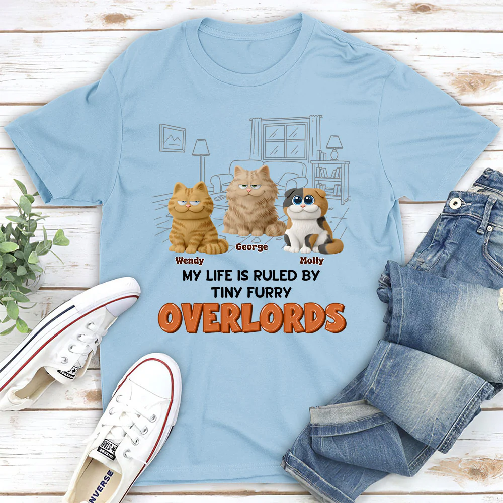 Ruled By Chunky Funny Cats - Personalized Custom Unisex T-Shirt - Image 3