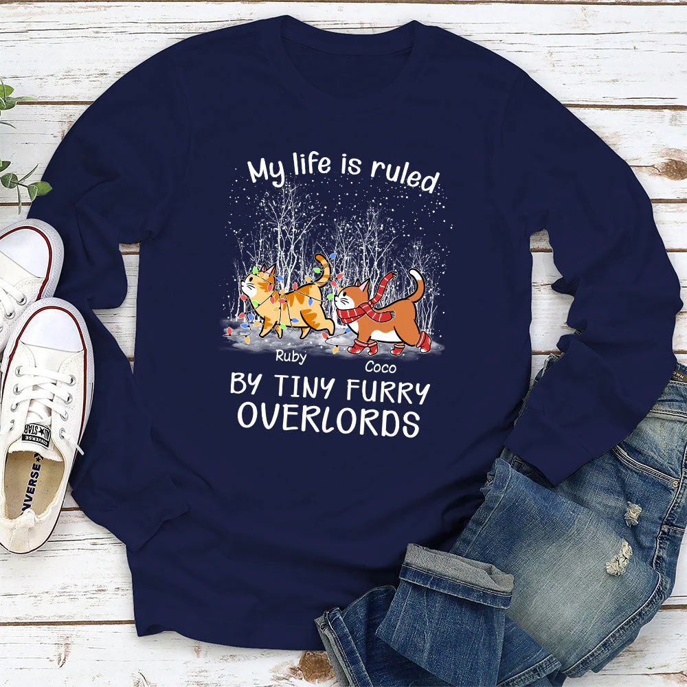 Ruled By Furry Overlords - Personalized Custom Long Sleeve T-shirt - Image 2