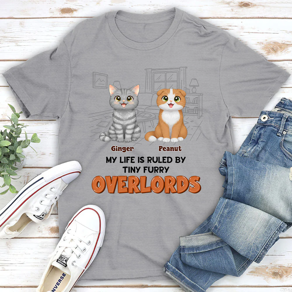 Ruled By Storybook Funny Cats - Personalized Custom Unisex T-Shirt - Image 2