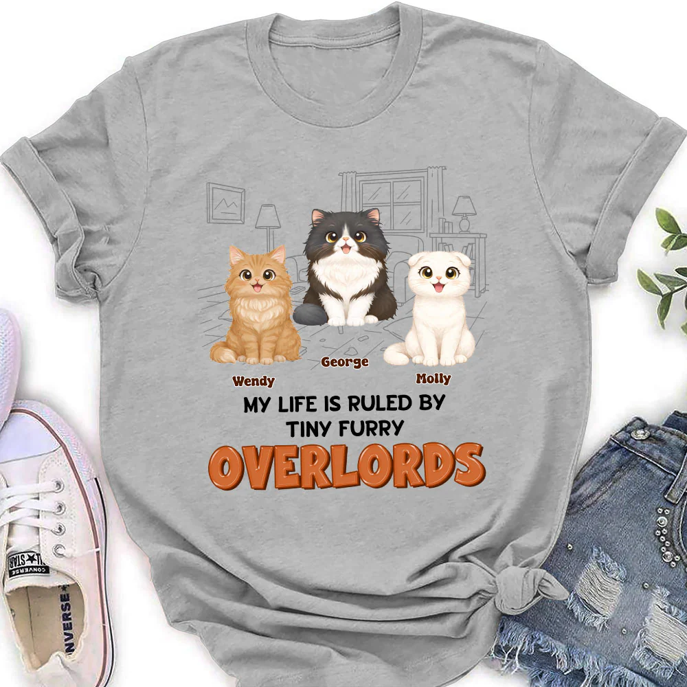 Ruled By Storybook Funny Cats - Personalized Custom Women's T-Shirt - Image 2