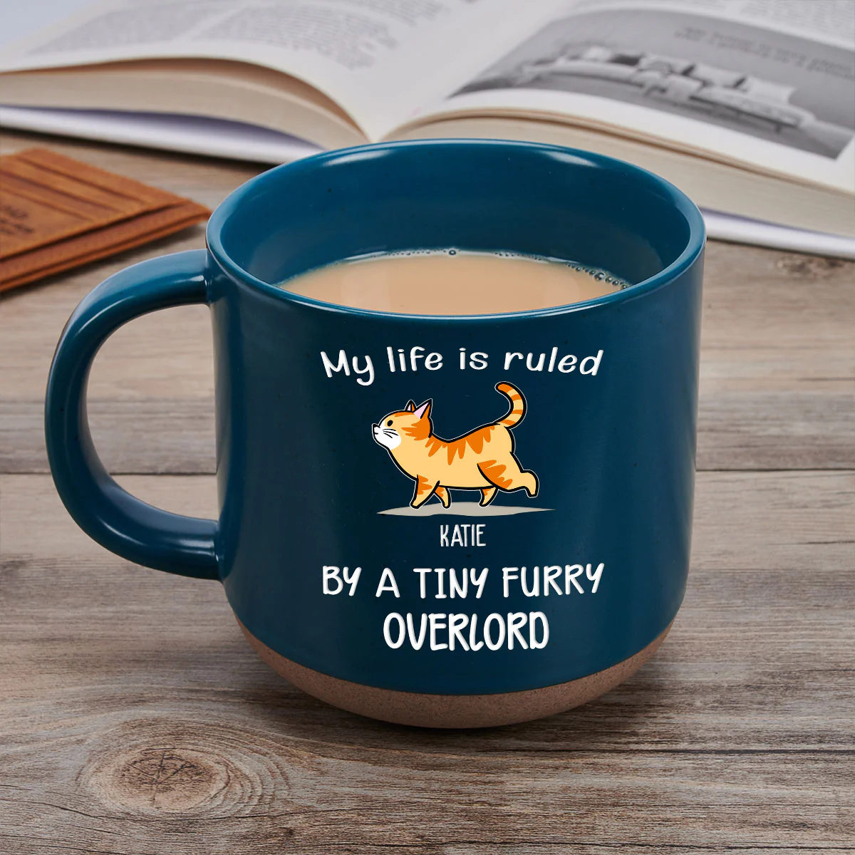 Ruled By Tiny Furry Overlords - Personalized Custom Pottery Mug - Image 2