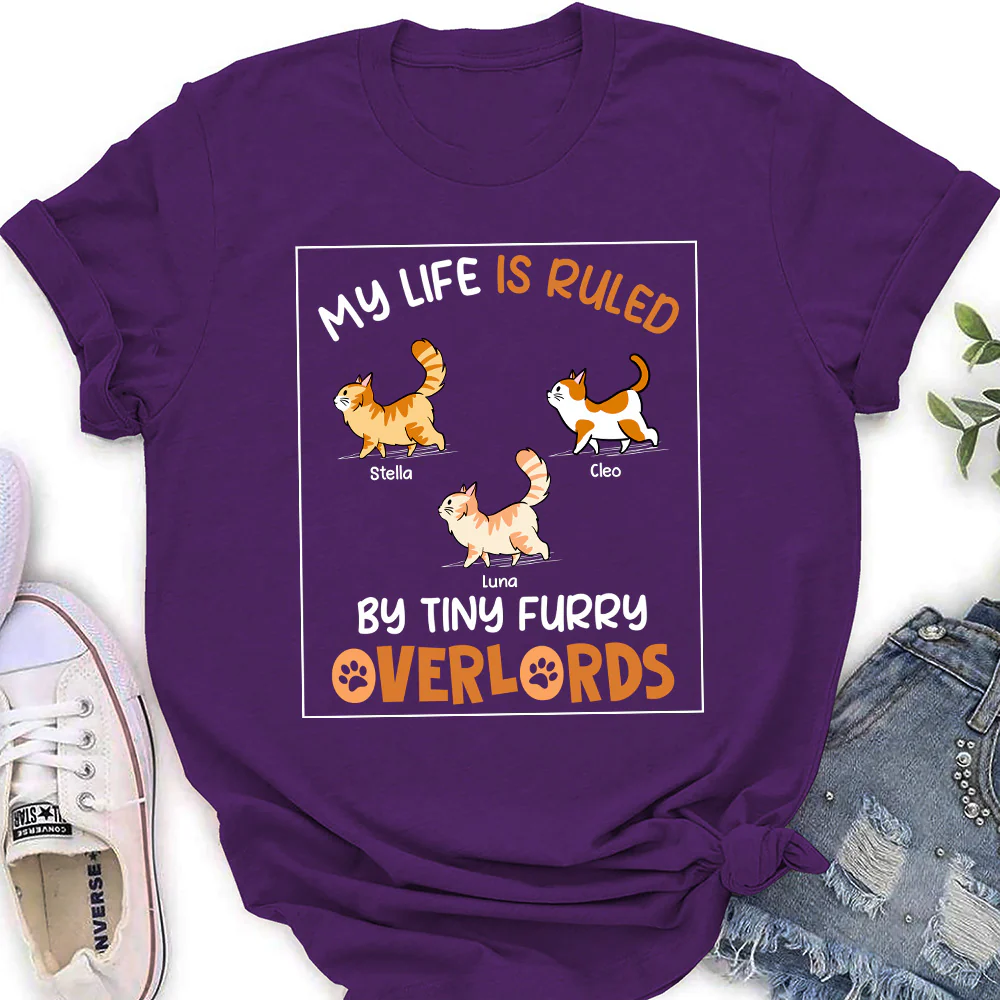Ruled By Tiny Furry Overlords - Personalized Custom Women's T-shirt - Image 4
