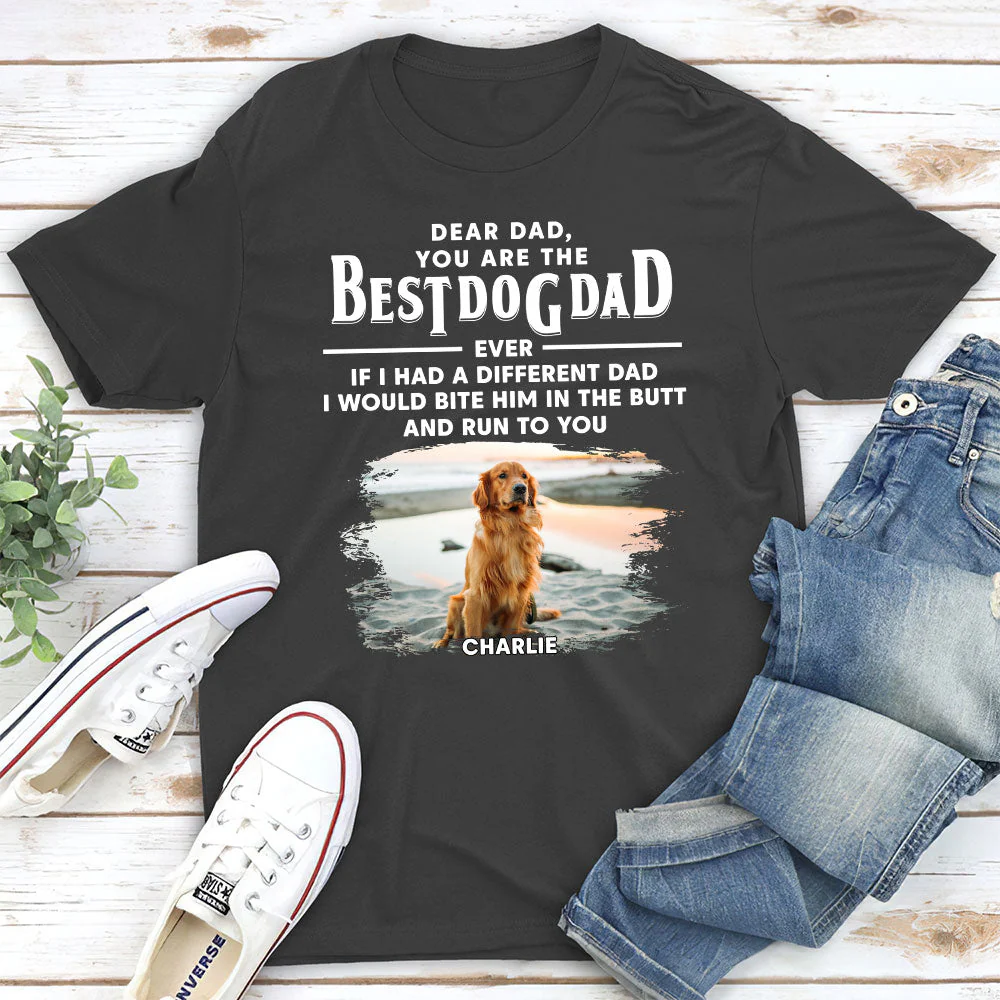 Run To My Dog Dad - Personalized Custom Unisex T-shirt - Image 5