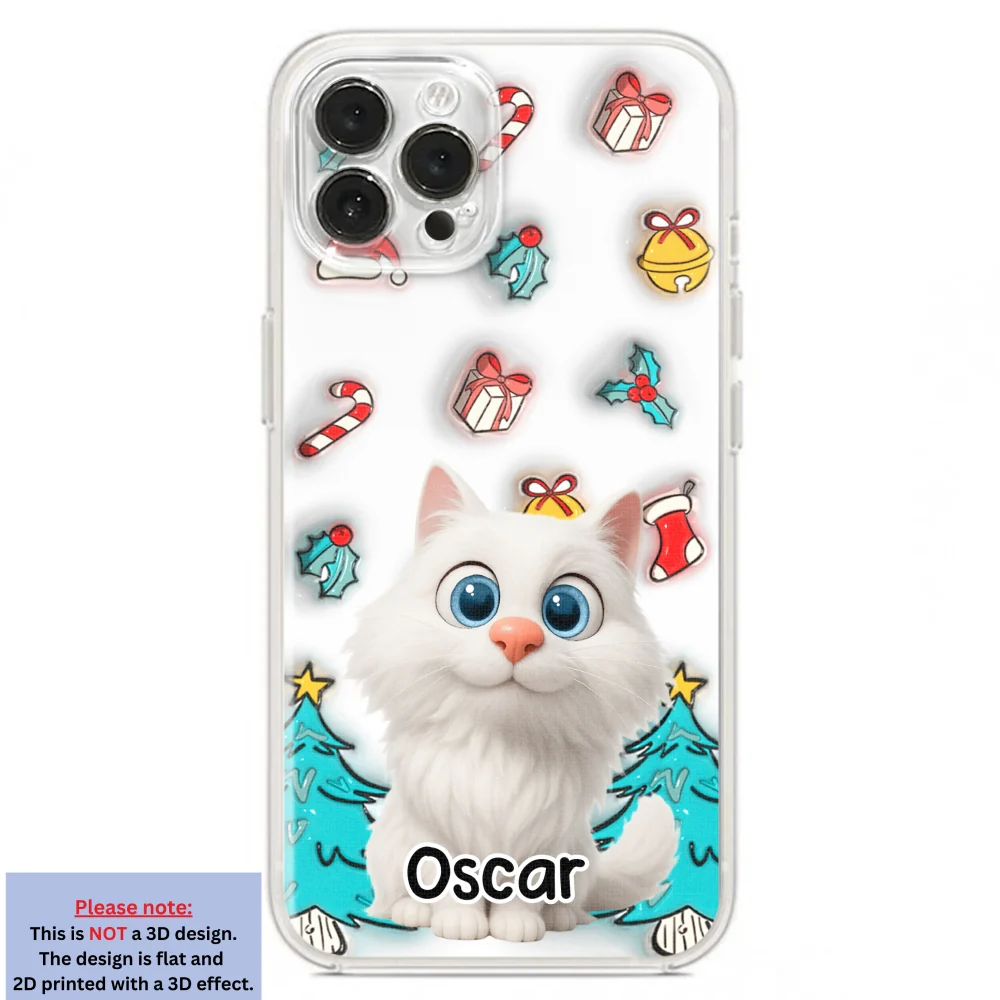 Santa Is Coming For Cats - Personalized Custom 3D Inflated Effect Phone Case - Image 17