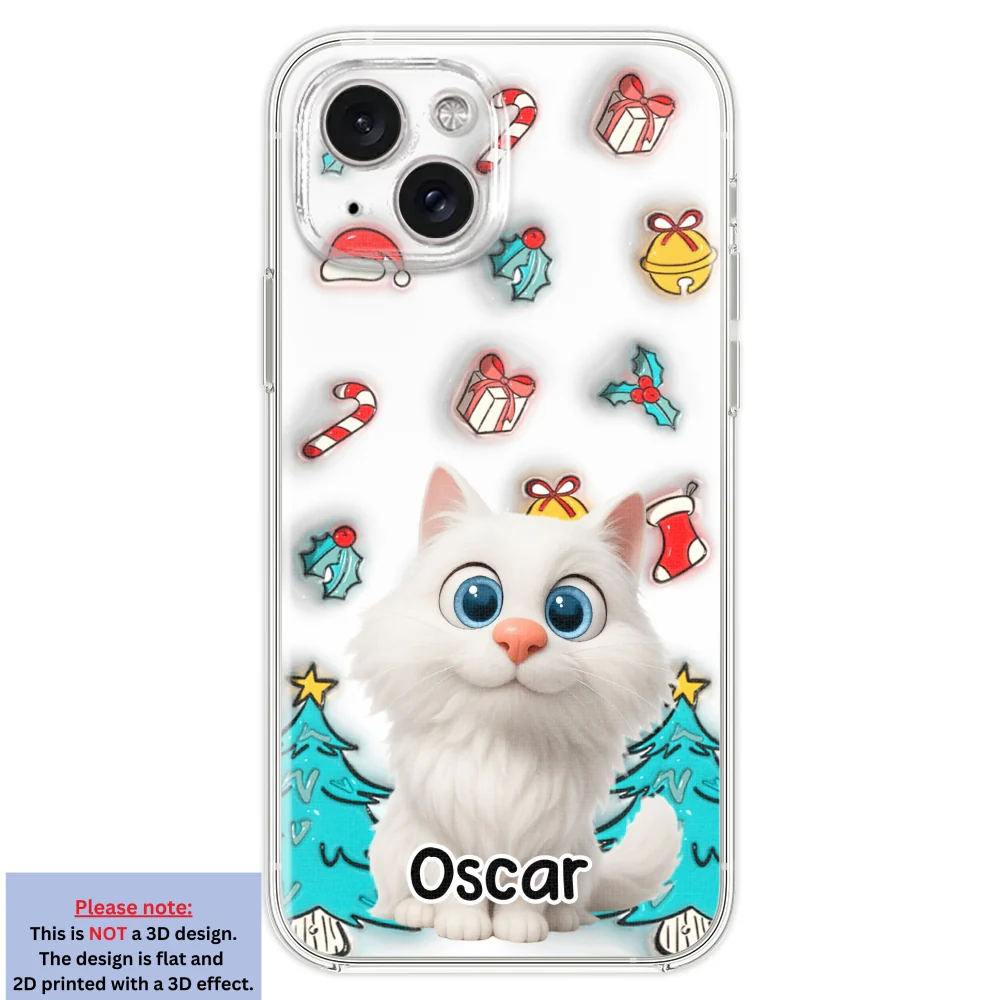 Santa Is Coming For Cats - Personalized Custom 3D Inflated Effect Phone Case - Image 19