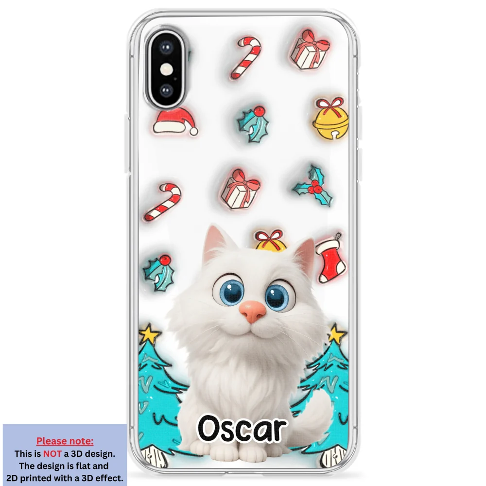 Santa Is Coming For Cats - Personalized Custom 3D Inflated Effect Phone Case - Image 23