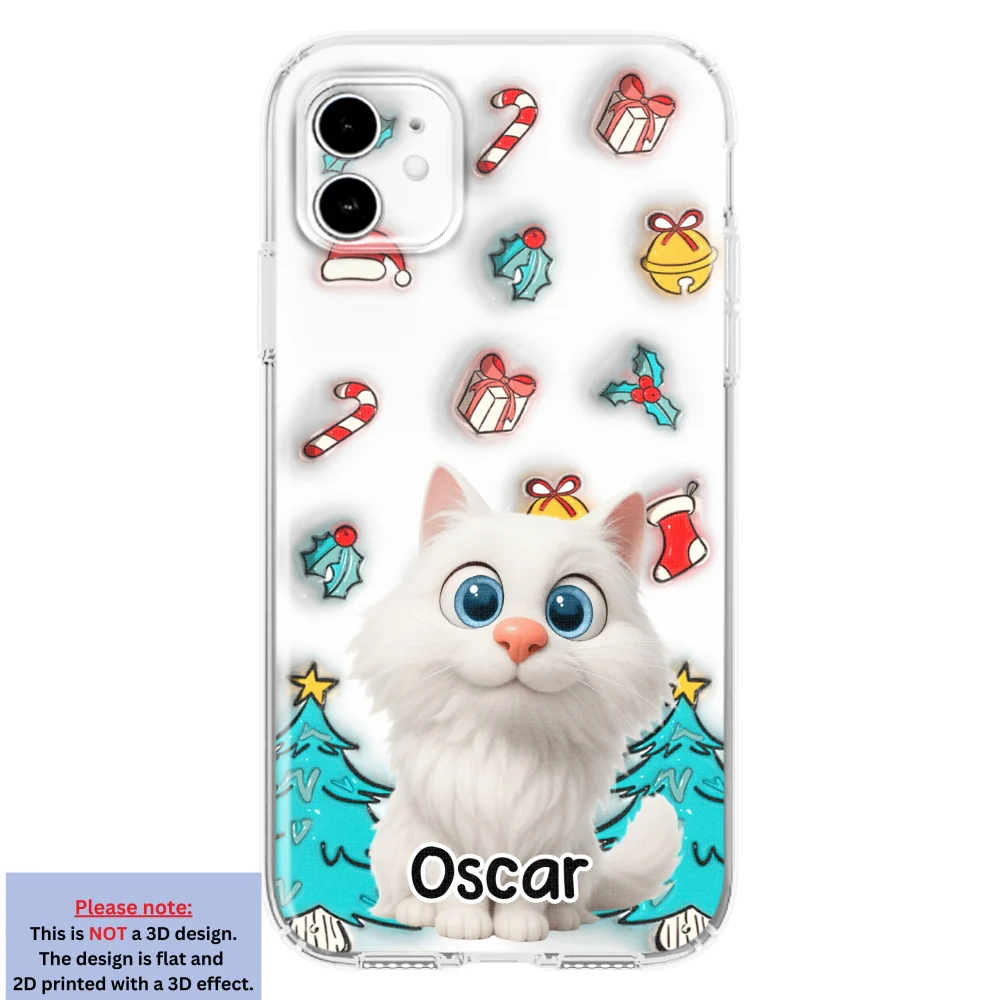 Santa Is Coming For Cats - Personalized Custom 3D Inflated Effect Phone Case - Image 9
