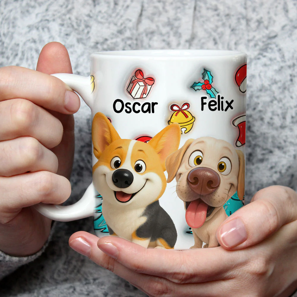 Santa Is Coming - Personalized Custom 3D Inflated Effect Mug - Image 3